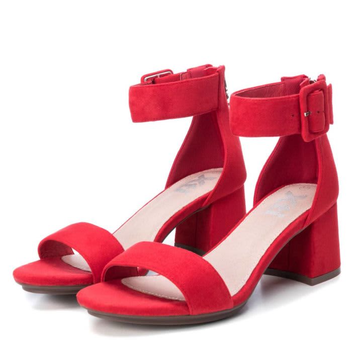red low block heels