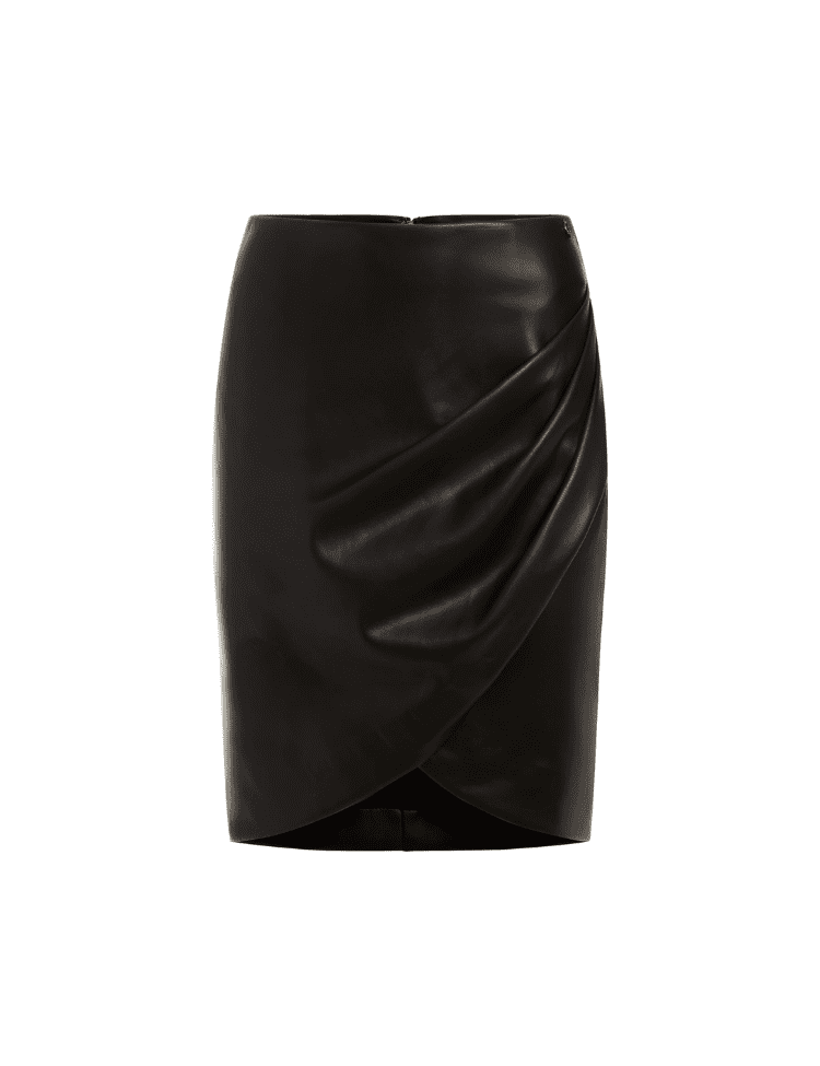 Marianne Leather Skirt Black