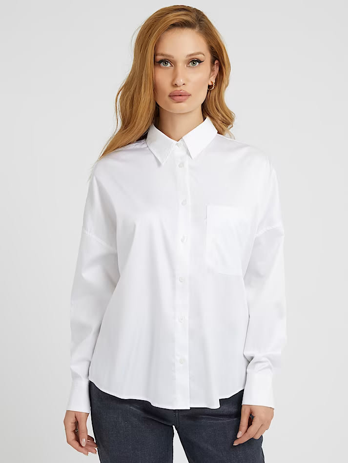 Laney Relaxed Shirt White - Divine
