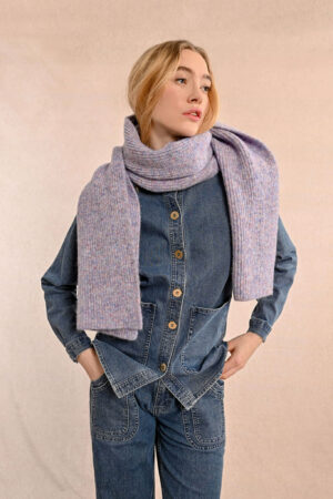 Maeve Hat & Scarf Set Lilac