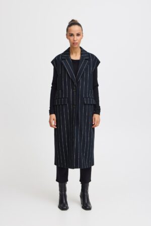 Jannet Pinstripe Waistcoat Navy