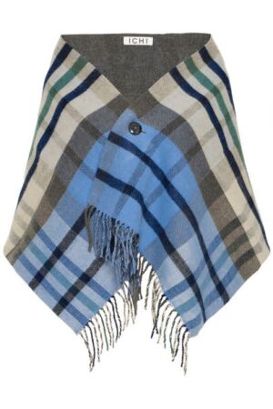 Merle Button Scarf Blue Yonder