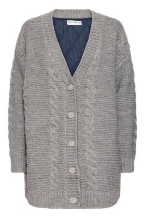 Verity Quilted Knit Jacket Grey