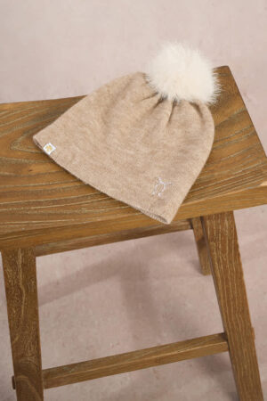 Hadara Hat  & Scarf Set Beige