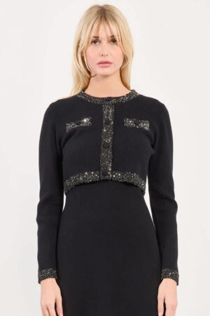 Kendall Cropped Cardigan Black