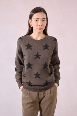 Kayla Star Knit Khaki