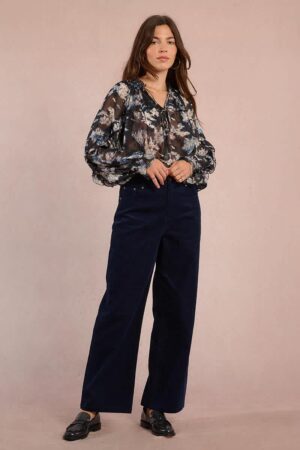 Harlow Corduroy Pants Navy Blue