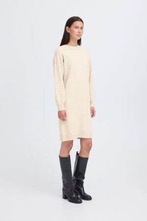Asdis Knitted Dress Oatmeal Melange