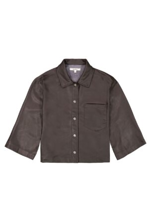 Samaira  Leather Look Jacket Brown