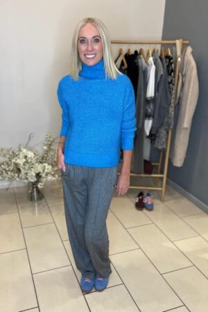 Josette Pants Grey Herringbone