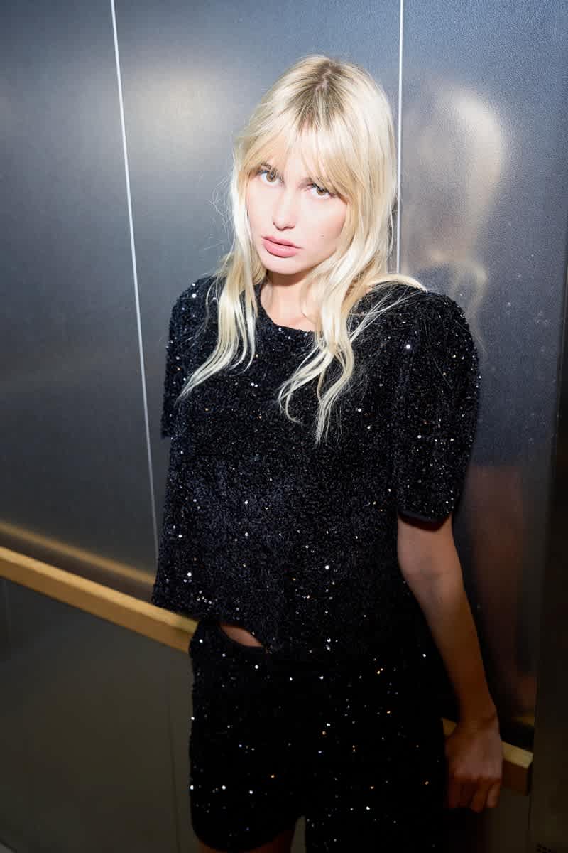 Kacey Sequin Top Black