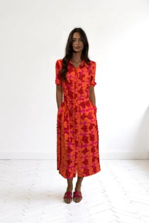 Desdimona Orange Print Dress