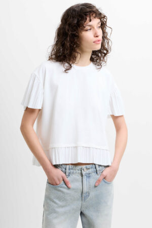Rallie Plisse Hem Tee