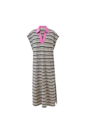 Chachaya Stripe Dress Marine Blue