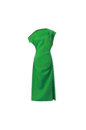 Morere One Shoulder Dress Green