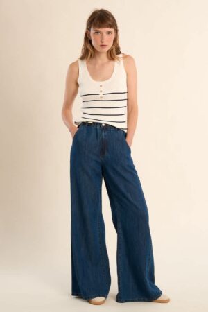 Jilly Stripe Tank Off White