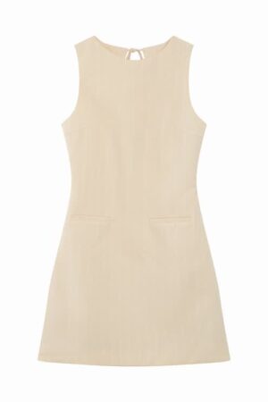 Vea Pinstripe Dress Vanilla