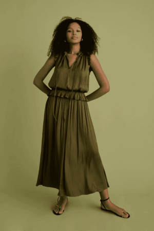 Amber Midi Dress Khaki