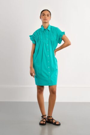 Linda Smock Dress Mint