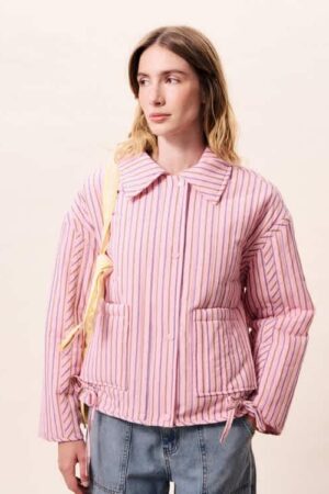 Frnch  Candy Stripe Bomber